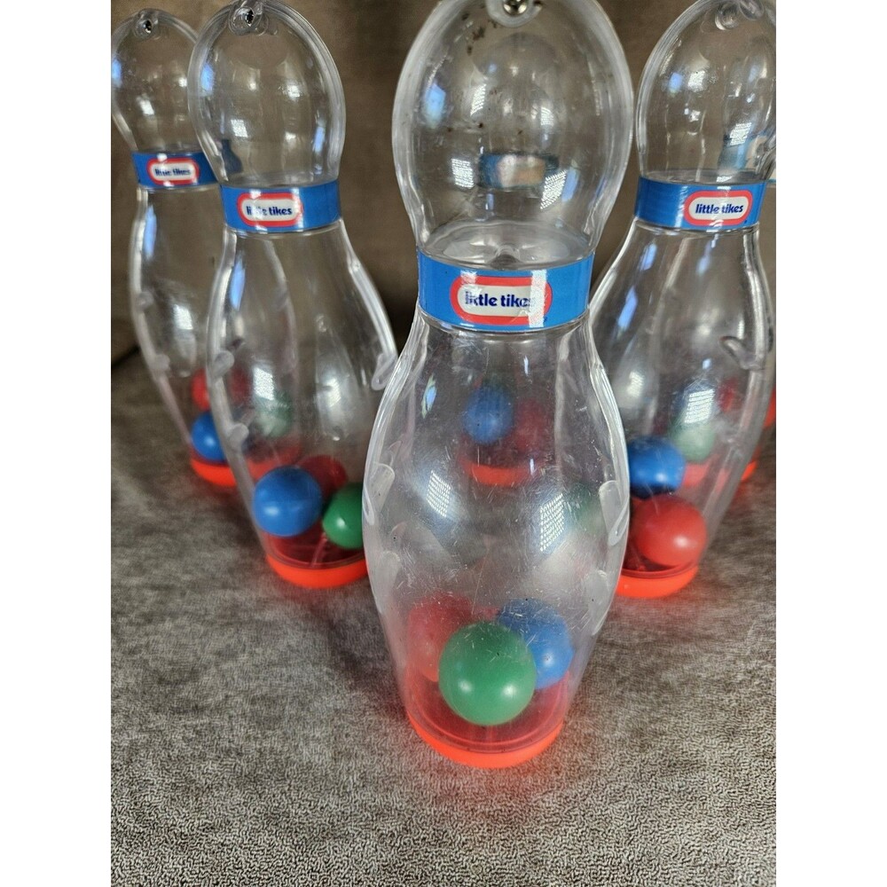 Little Tikes Clear Plastic Rattle Bowling Pin Toy Replacement Part / Piece (6) - Picture 3 of 9